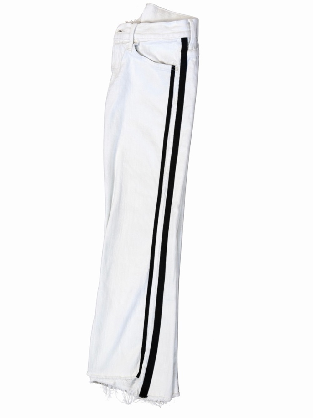 MOTHER White Insider Crop Step Fray Jeans Spring Luxury Designer - Picture 9 of 15